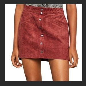 BCBG Maxazria Mora Tandori Spice velvet skirt